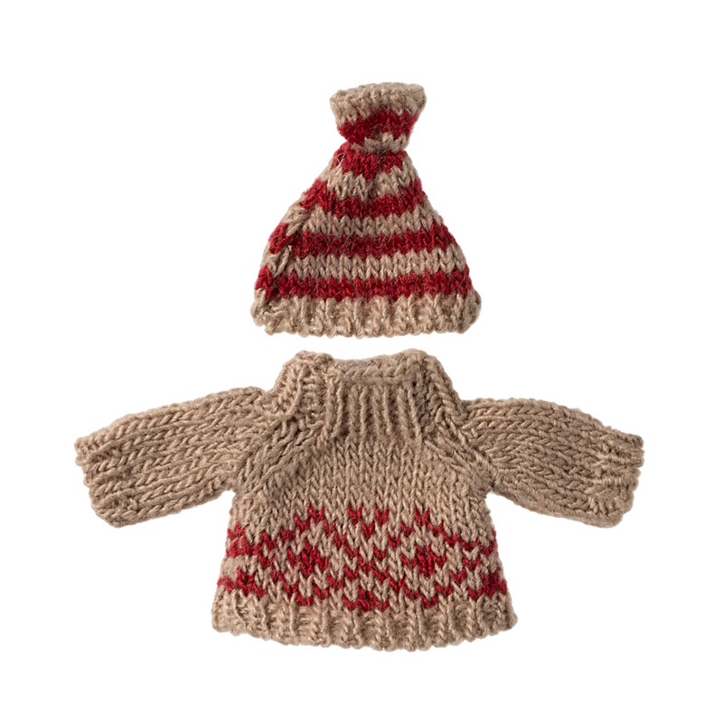 Knitted Sweater and Hat, Mum Mouse by Maileg