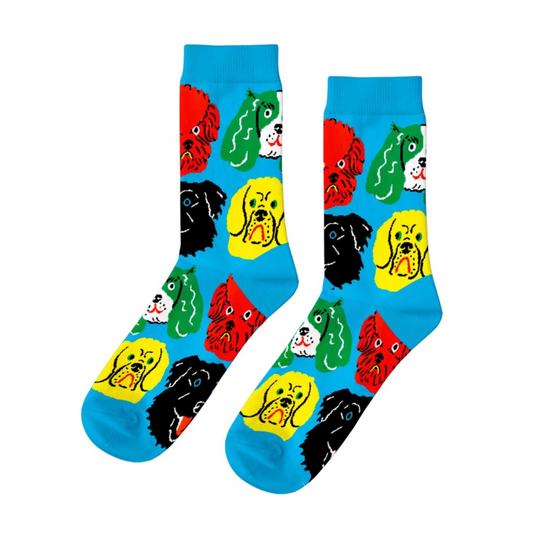 Kristina Micotti Dogs - Women's Crew Socks by Yellow Owl Workshop