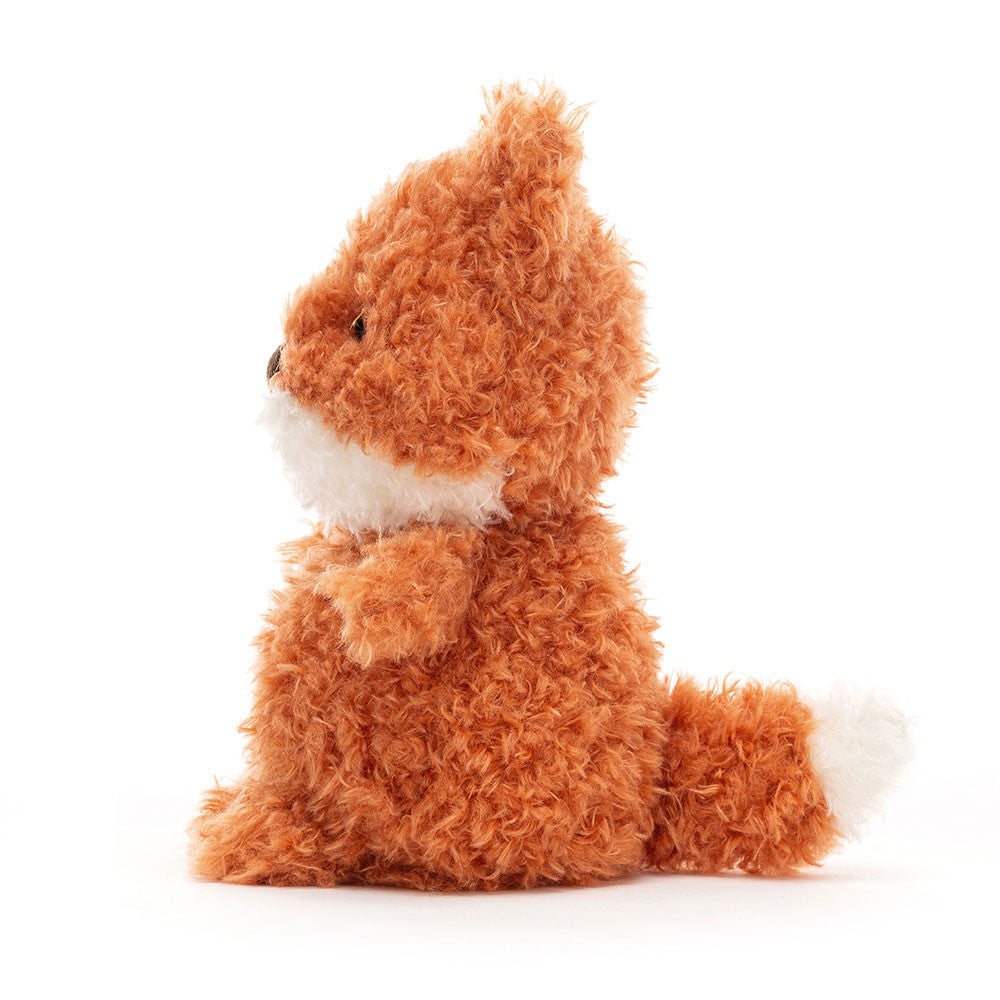 Plush toy squirrel on a white background