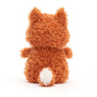 Fluffy brown plush toy on a white background
