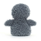 Fluffy gray toy on a white background
