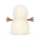 White plush toy with brown antlers on a white background
