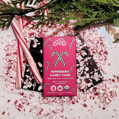 2oz Peppermint Candy Cane Chocolate Bar by Sted Foods
