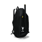 Black backpack with a handle and Liki Trike logo on a white background