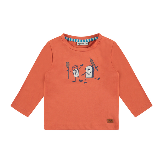 Baby Long Sleeve Tee - Cayenne Dancing Breakfast by Babyface - FINAL SALE
