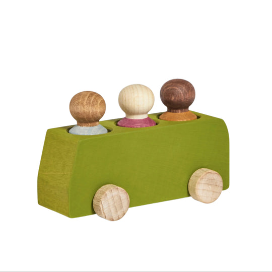 Bus with Figures - Lime by Lubulona