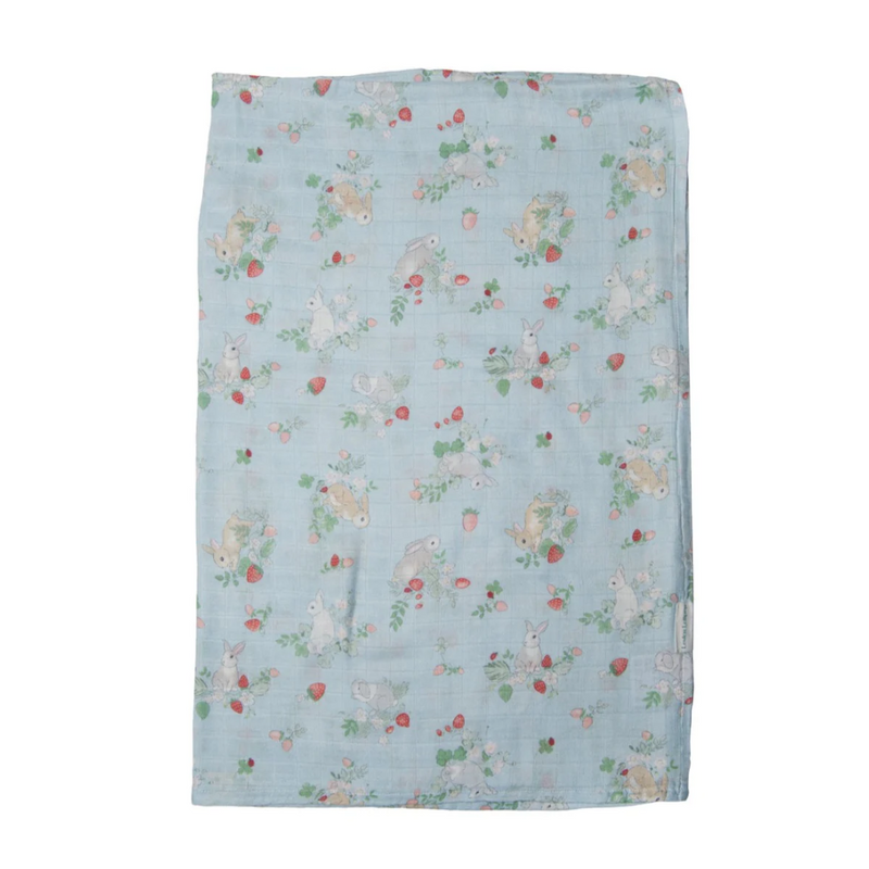 Luxe Muslin Swaddle - Some Bunny Loves You by Loulou Lollipop