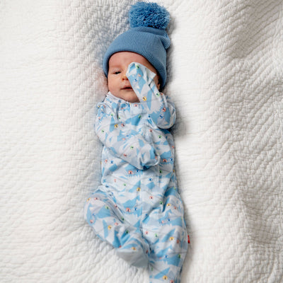 Blue Apres Chic Modal Magnetic Footie by Magnetic Me