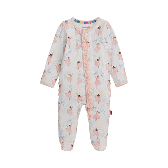 Pretty Plies Modal Magnetic Ruffle Footie by Magnetic Me
