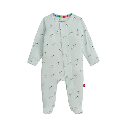 Teal Savannah Plains Modal Magnetic Footie by Magnetic Me