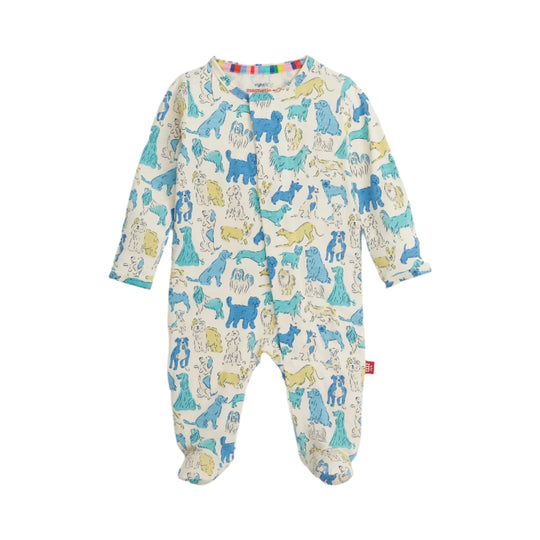 It's A Pawty Blue RightFit Magnetic Footie by Magnetic Me