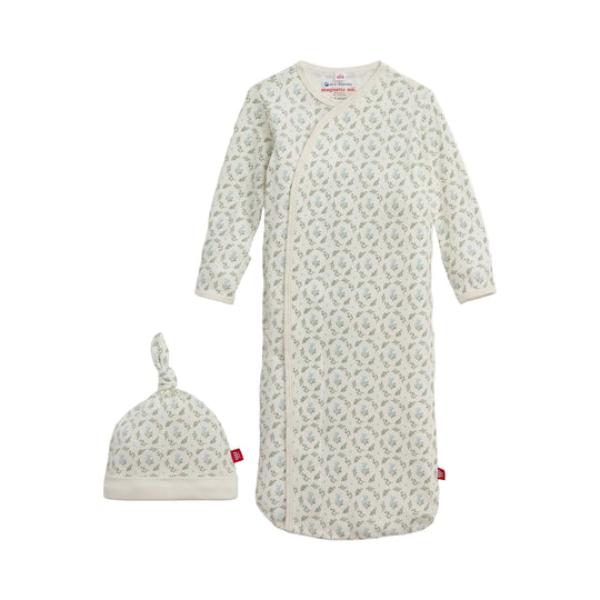 Eloise Organic Cotton Magnetic Cozy Sleeper Gown and Hat Set by Magnetic Me