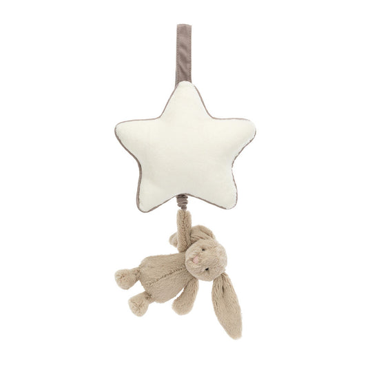 Bashful Grey Bunny Musical Pull by Jellycat