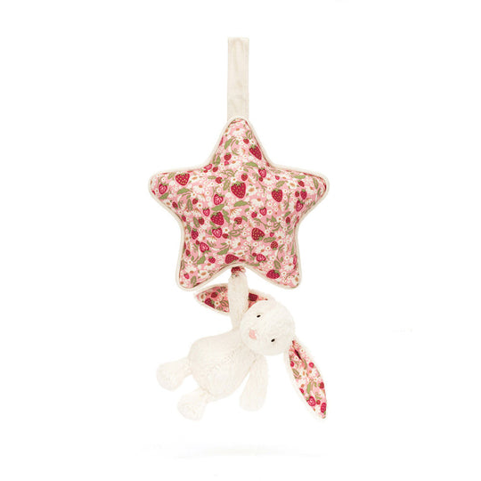 Blossom Cream Bunny 'Berry' Musical Pull by Jellycat