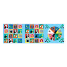 Open tri-fold portfolio of Wild Bingo Magnetic Board Game by Mudpuppy, showing two magnetic bingo grids and a spinner on the right panel.