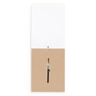 White phone case with a brown card and pen on a white background
