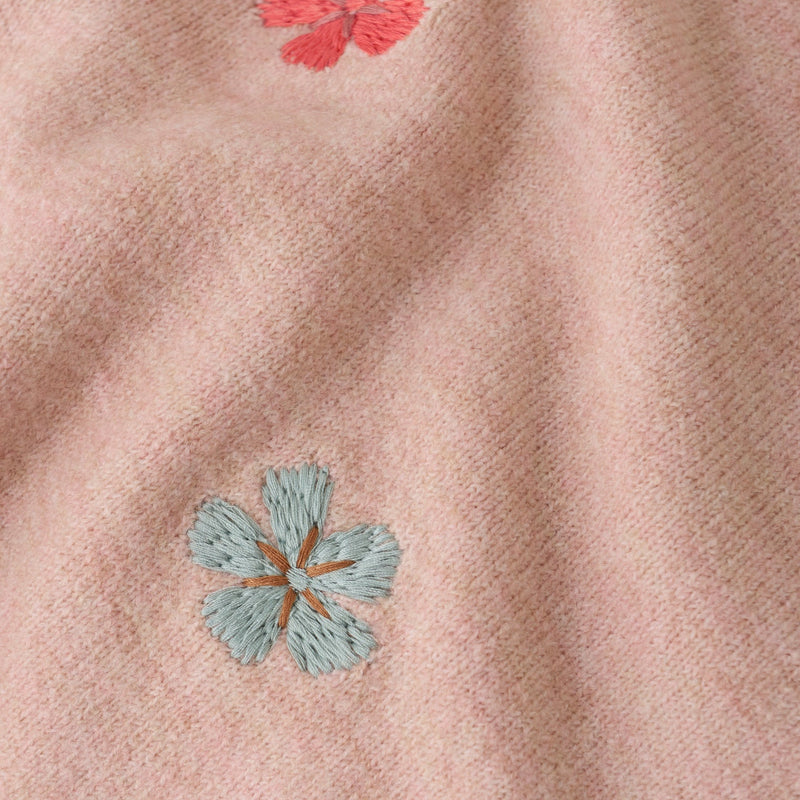 Flower Knit Pullover - Misty Rose by Minymo
