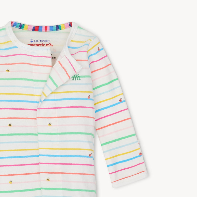 Rainbow Road Organic Cotton Magnetic Footie by Magnetic Me