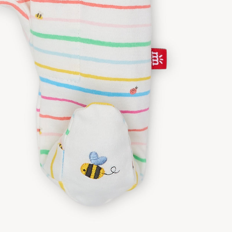 Rainbow Road Organic Cotton Magnetic Footie by Magnetic Me