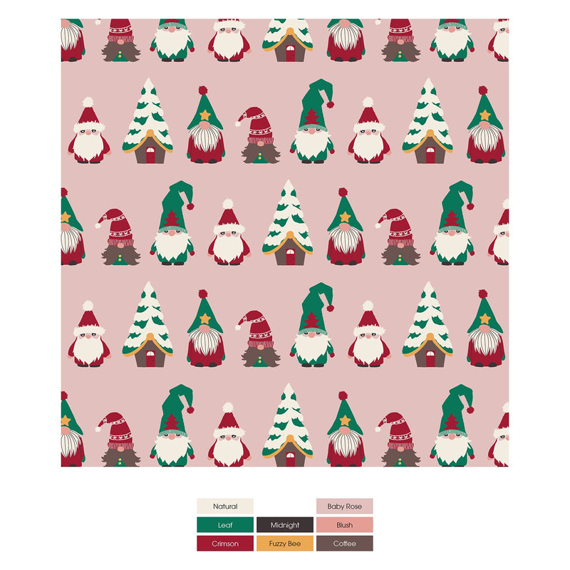 Print Footie with 2 Way Zipper - Baby Rose Gnomes by Kickee Pants