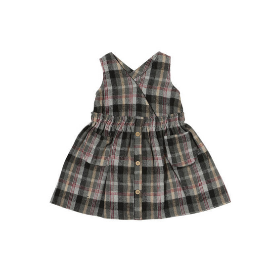 Matilda Dress - Charcoal Plaid by Vignette - FINAL SALE