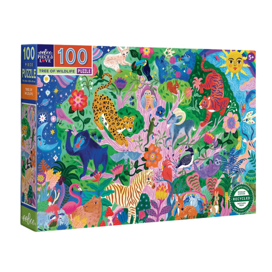 100 Piece Puzzle - Tree of Wildlife by Eeboo