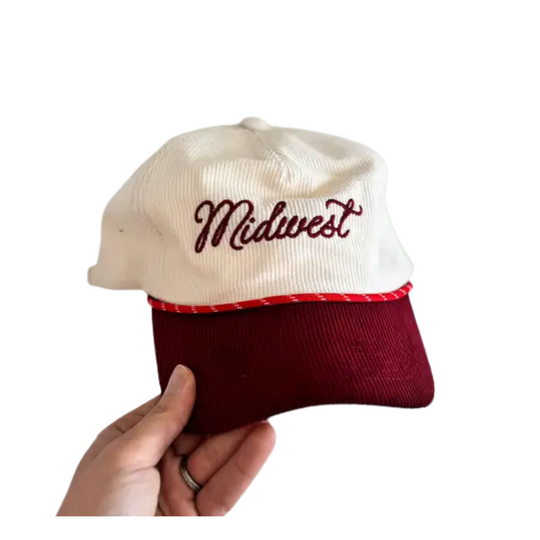 Midwest Embroidered Corduroy Cap by Polished Prints