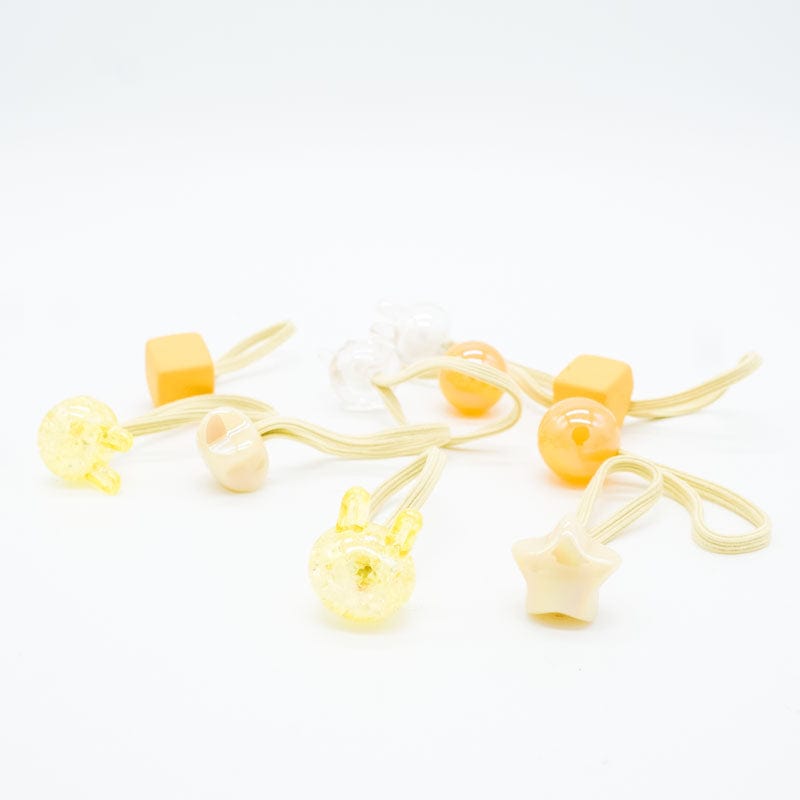 Hair Elastics 10 Piece Box Set - Yellow by Miki Miette