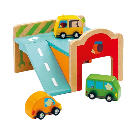 MiniGarage Wooden Toys by Djeco