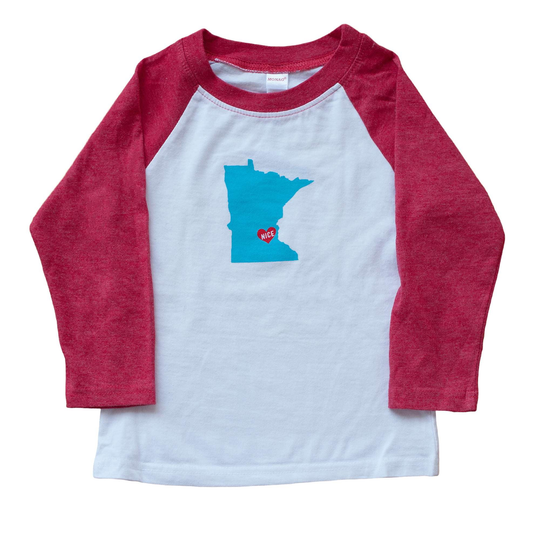 Cotton Raglan Tee - Minnesota Nice by Sweetpea + Co