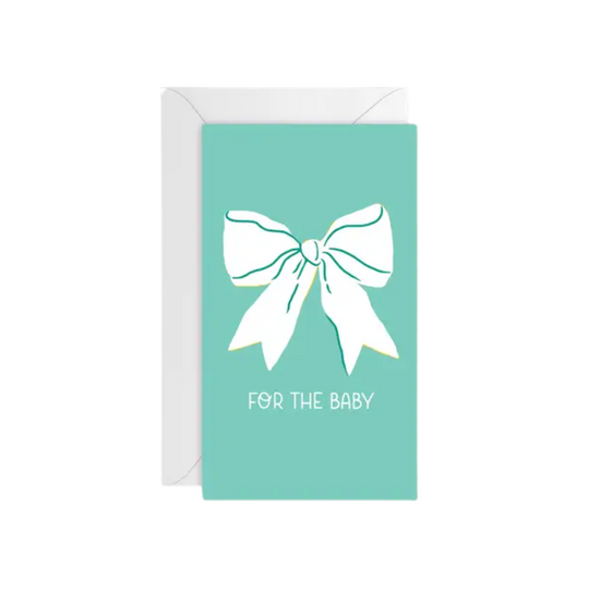 Mint Bow Baby Enclosure Card by Rock Scissor Paper