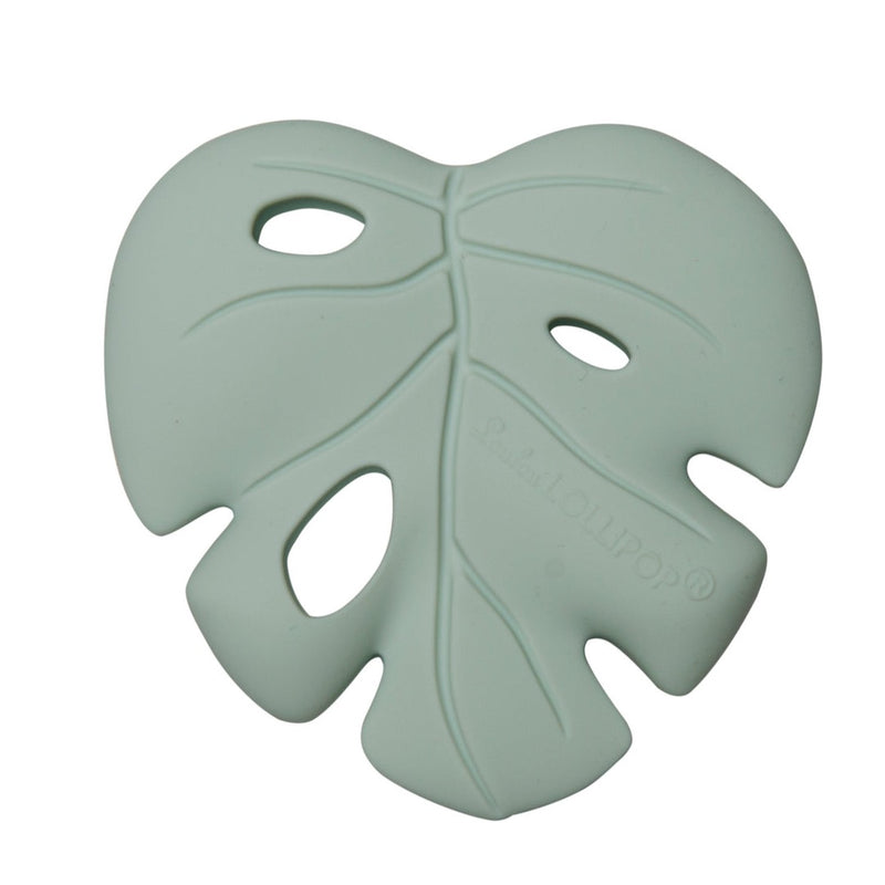 Monstera Silicone Teether - Seafoam by Loulou Lollipop