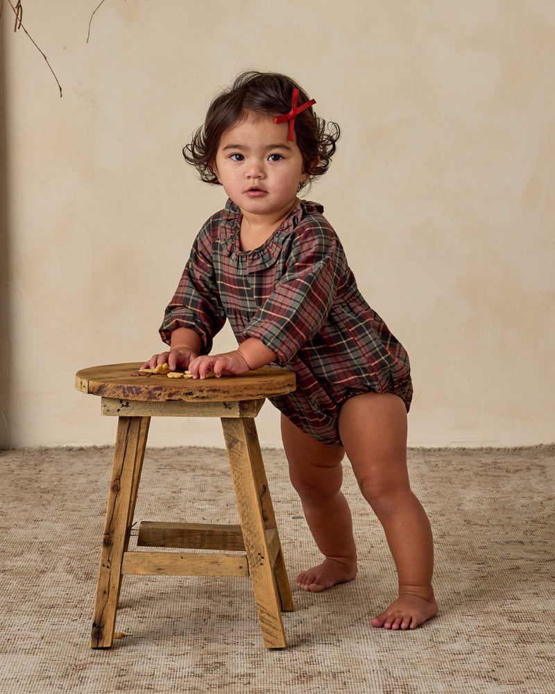 Adeline Romper - Winter Tartan by Noralee