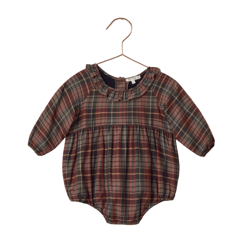 Adeline Romper - Winter Tartan by Noralee
