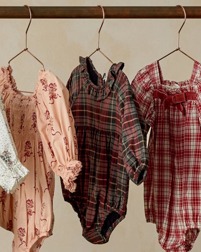 Adeline Romper - Winter Tartan by Noralee