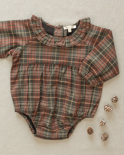 Adeline Romper - Winter Tartan by Noralee