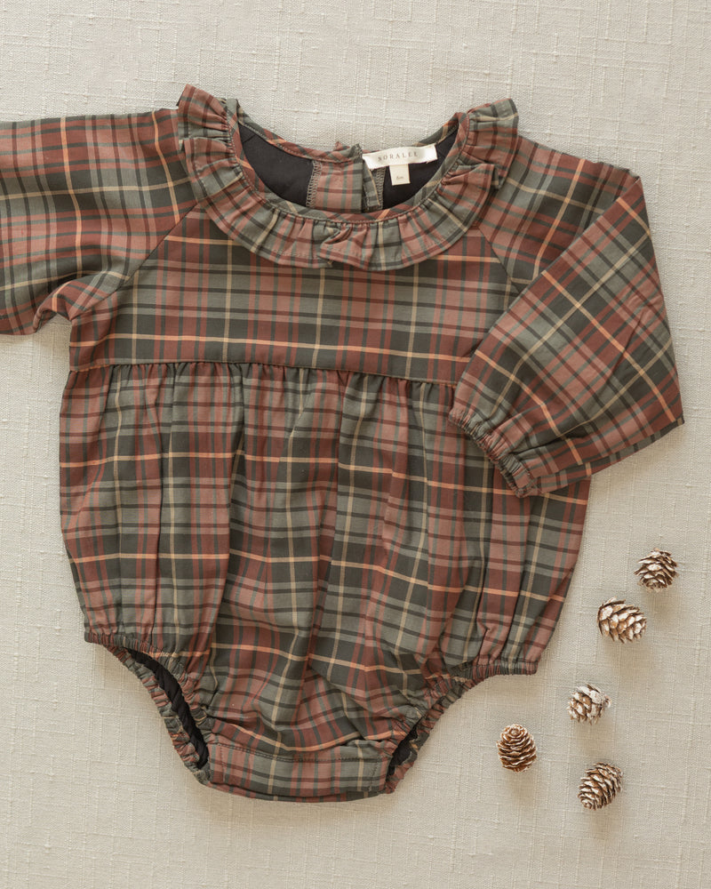 Adeline Romper - Winter Tartan by Noralee