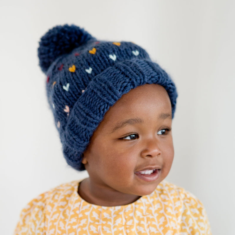 Sawyer Hand Knit Hat - Navy by The Blueberry Hill