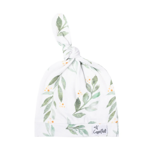 Newborn Top Knot Hat - Fern by Copper Pearl