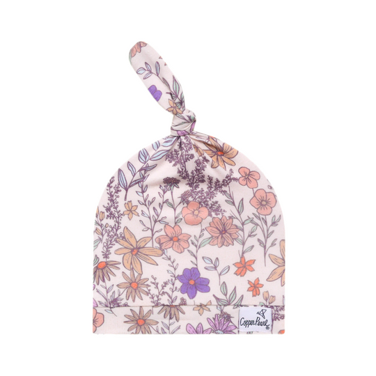 Newborn Top Knot Hat - Flora by Copper Pearl