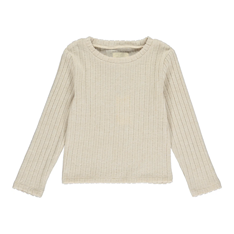 Nikki Ribbed Long Sleeve Tee - Tan by Vignette