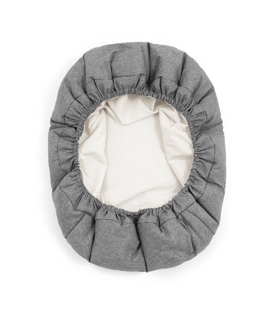 Gray fabric cover on a white background