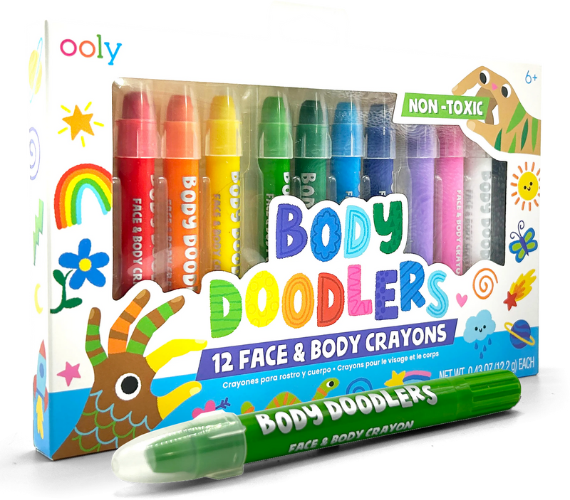 Body Doodlers - Face & Body Crayons - Set of 12 by OOLY
