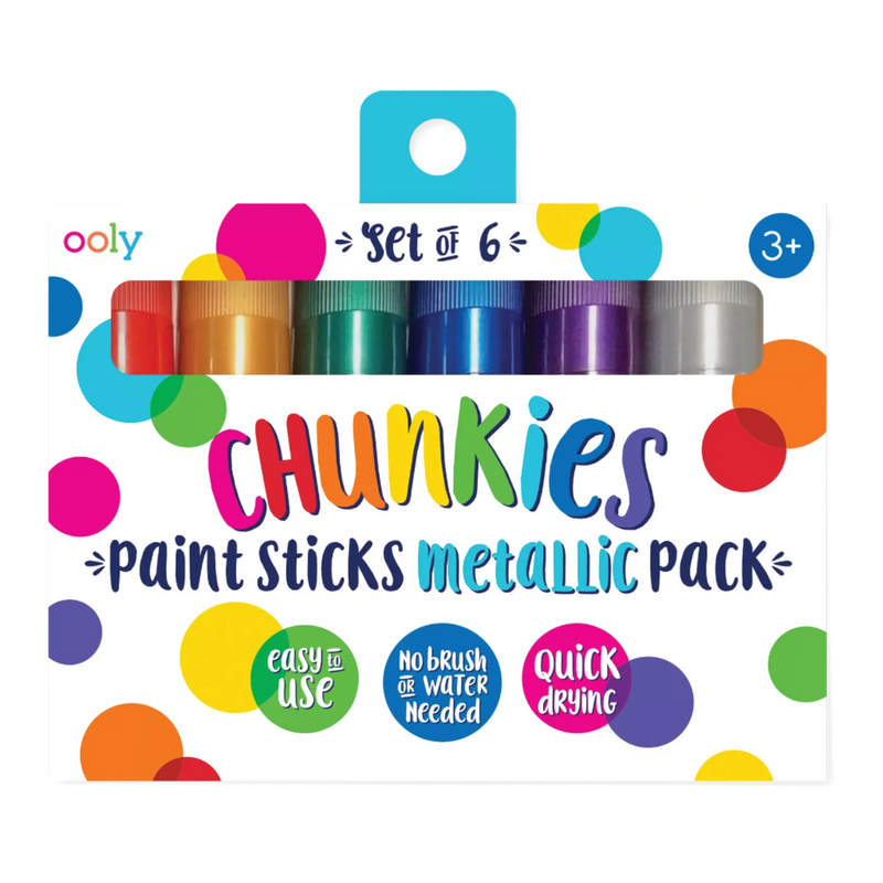 Chunkies Paint Sticks Metallic - Set of 6 by OOLY