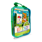 Ooly 'Let's Go!' activity and coloring kit with markers and books in a clear plastic bag on a white background.