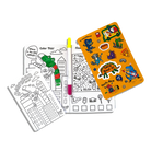 Coloring book with stickers and a marker on a white background