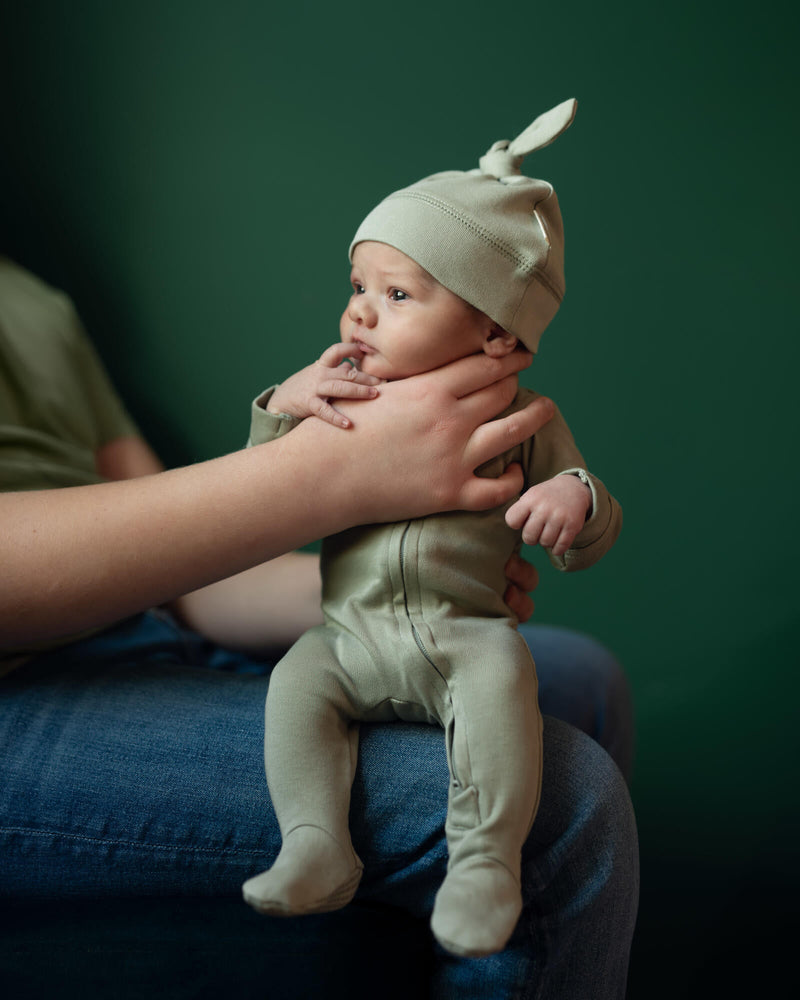 Organic Knotted Hat - Seafoam by Loved Baby