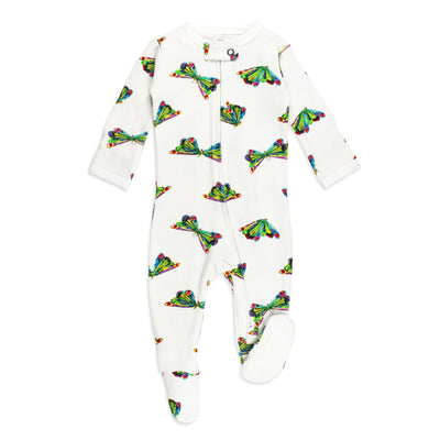 Organic 2 Way Zipper Footie - The Very Hungry Caterpillar/Butterfly by Loved Baby
