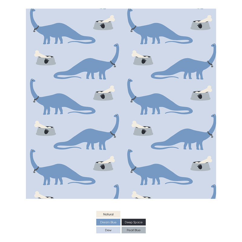 Print Footie with 2 Way Zipper - Dew Pet Dino by Kickee Pants