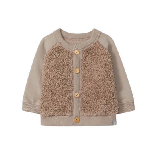 Organic Cotton Fur Jacket - Taupe by Snug - FINAL SALE